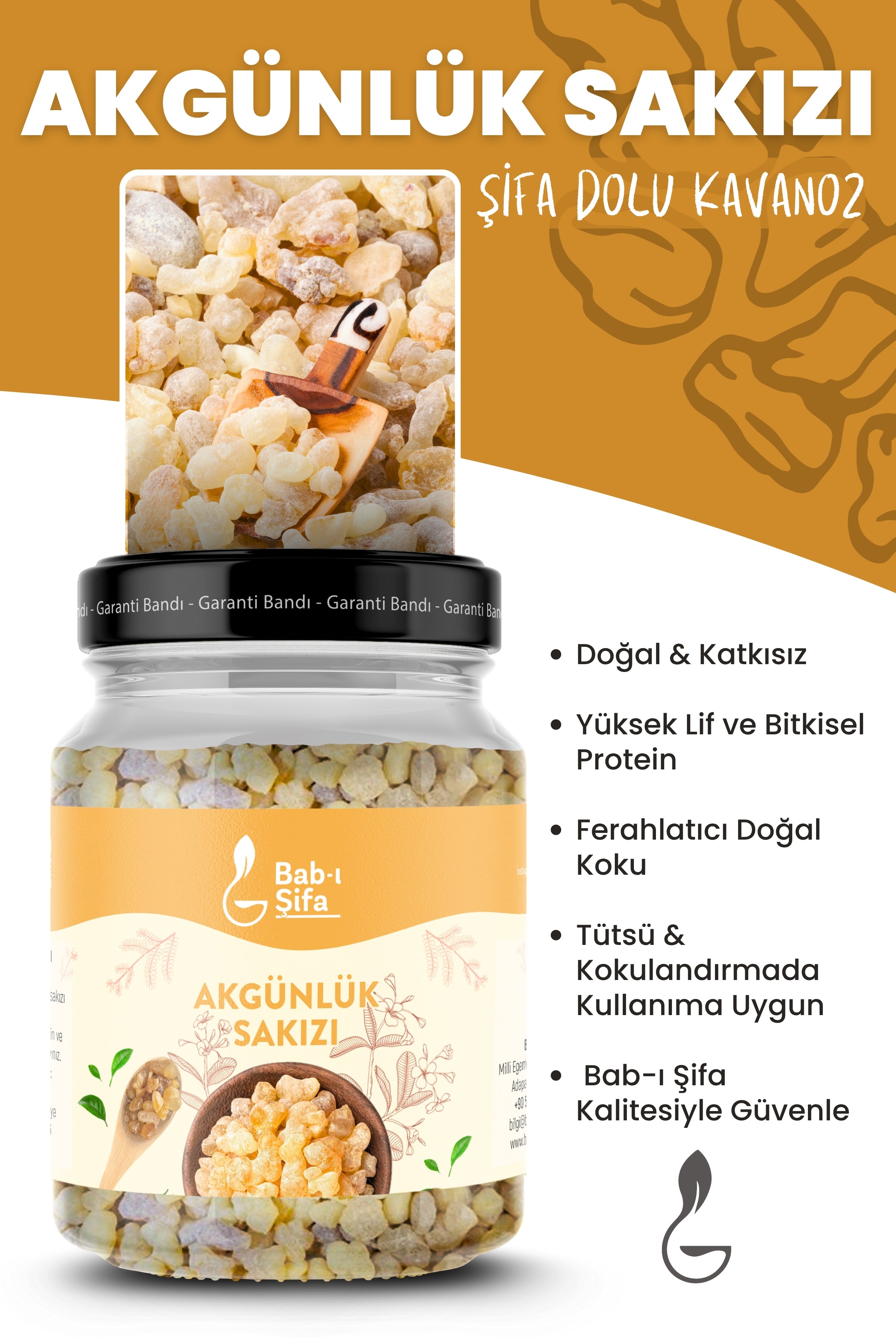Akgünlük sakızı Premium Akgünlük Sakızı (Boswellia Serrata) - %100 Saf ve Doğal - 60 gr
