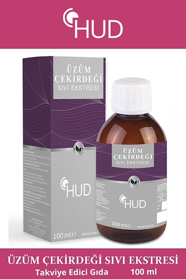 HUD Üzüm Çekirdeği Sıvı Ekstresi 100 ml | Bitkisel Takviye