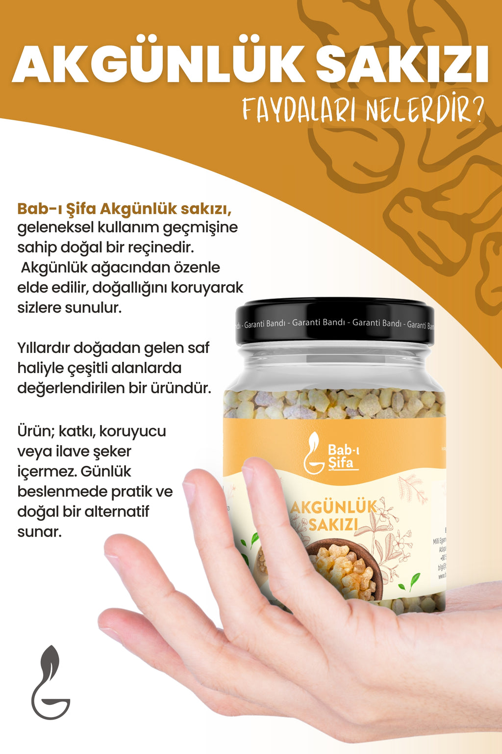 Akgünlük sakızı Premium Akgünlük Sakızı (Boswellia Serrata) - %100 Saf ve Doğal - 60 gr