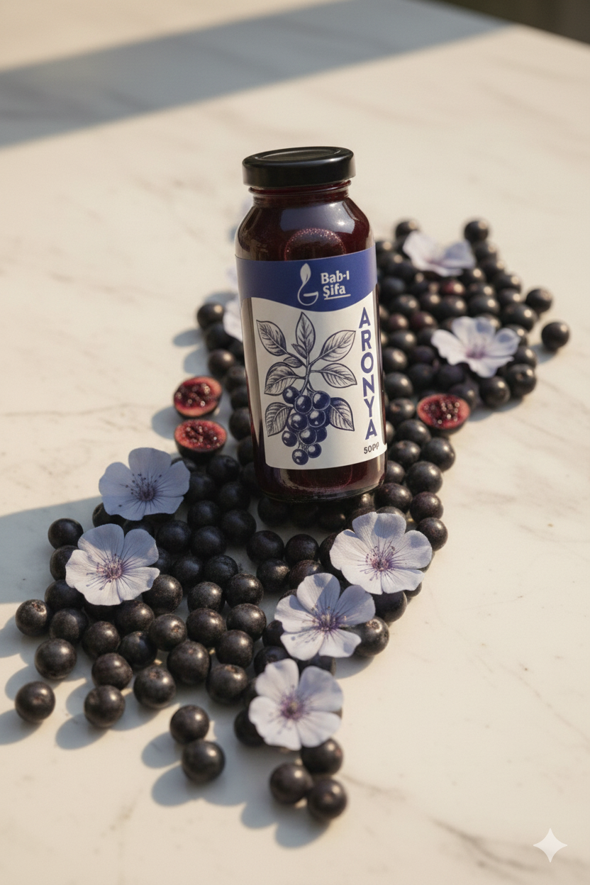 %100 Doğal Aronya Suyu 500 ml - Soğuk Sıkım (Cold Press) Antioksidan Kaynağı