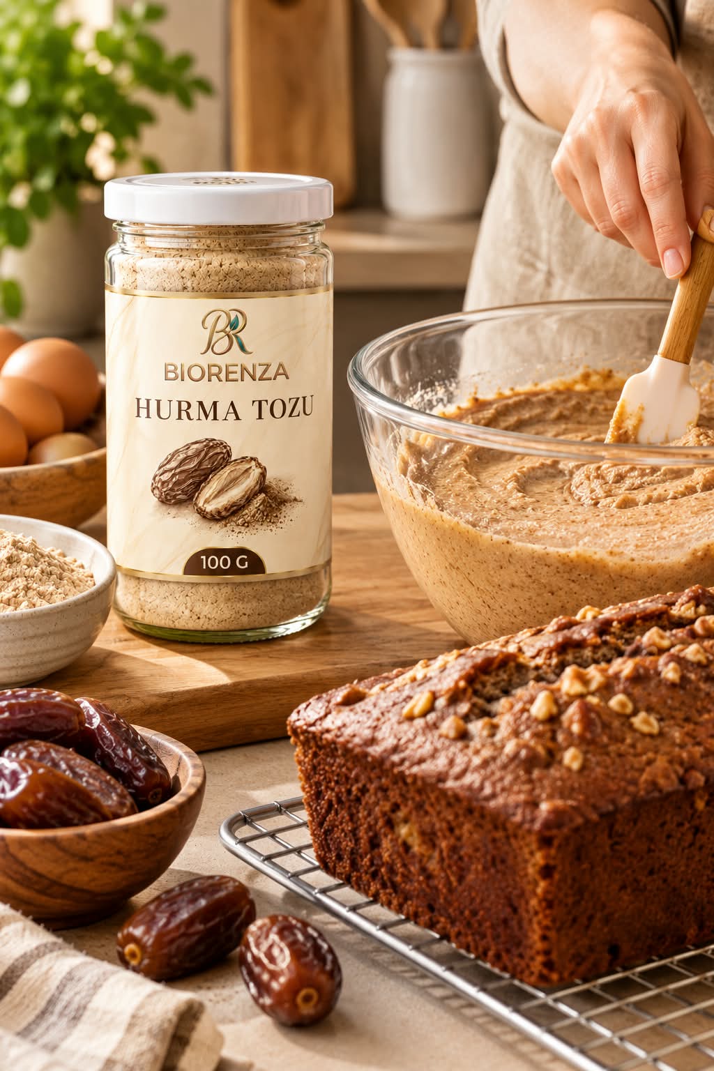 Hurma Tozu 100 g – %100 Hurma, Kek, Kurabiye, Yoğurt ve Smoothie Tarifleri İçin