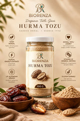 Hurma Tozu 100 g – %100 Hurma, Kek, Kurabiye, Yoğurt ve Smoothie Tarifleri İçin